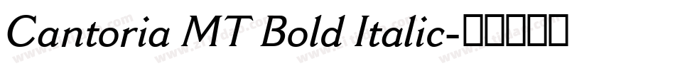 Cantoria MT Bold Italic字体转换